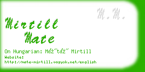 mirtill mate business card